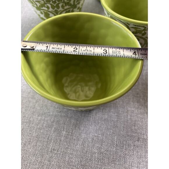 Pier 1 Set of 6 Royal Regal Trellis Lime Green Melamine 3” Fruit/Snack Bowls - Picture 6 of 8